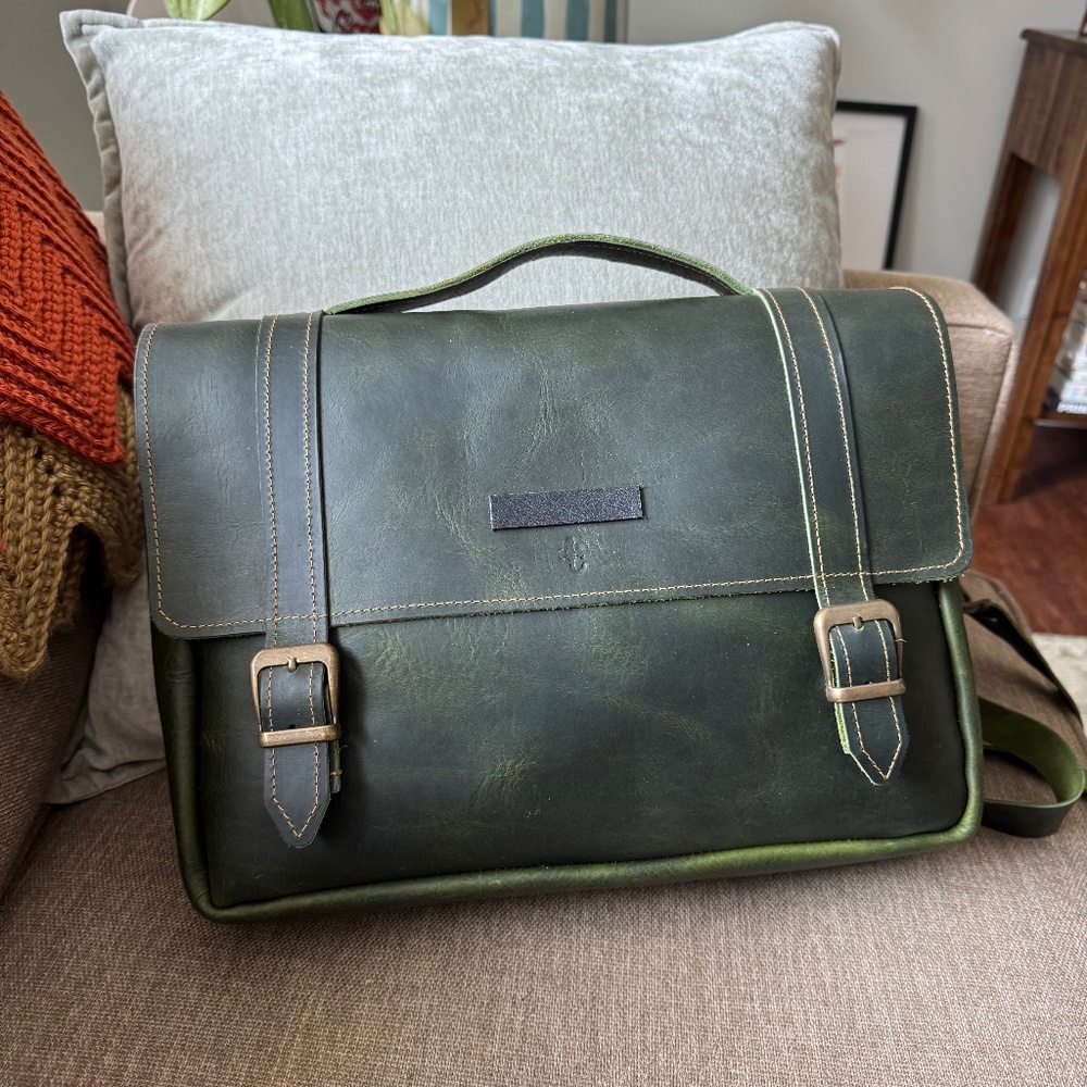 NWOT Handmade leather convertible backpack bag